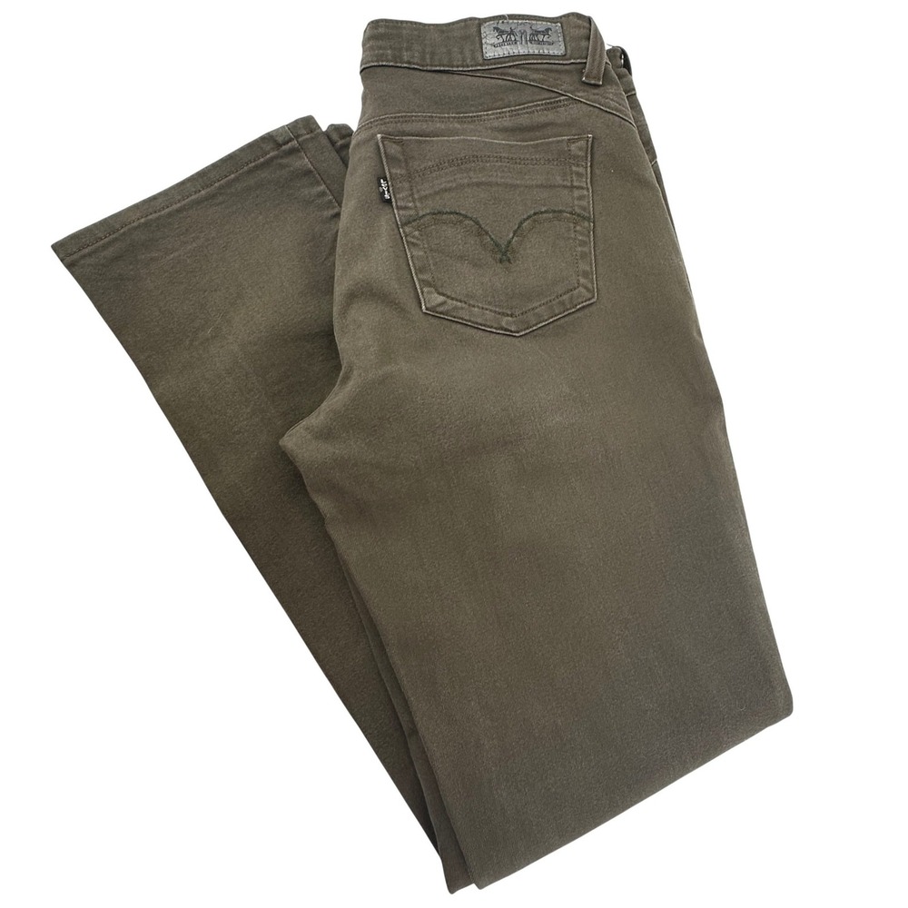 Levis‎ 505 Straight Leg Jeans Womens 4M W27 L32 Brown Olive Classic Earthy